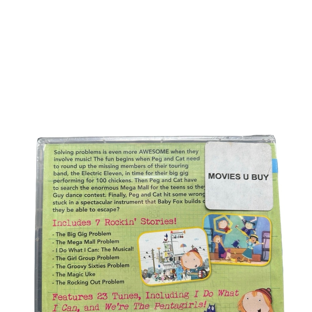 PBS Kids Peg + Cat Peg Rocks DVD 2015 New Sealed Math Learning Musical TV-Y - Picture 3 of 6